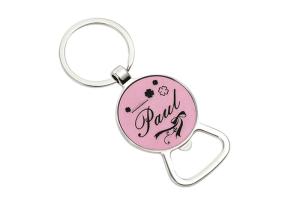 China Laserable PU 65mm Bottle Opener Key Holder Multifunction Souvenir Gift wholesale