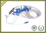 Steel Tube Fiber Optic Splitter , PLC Optical Splitter G657A Fiber 1 - 2meter