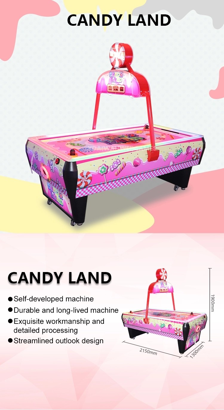 Candy Land Children'S Air Hockey Table With Lights Heavy Weight Durable
