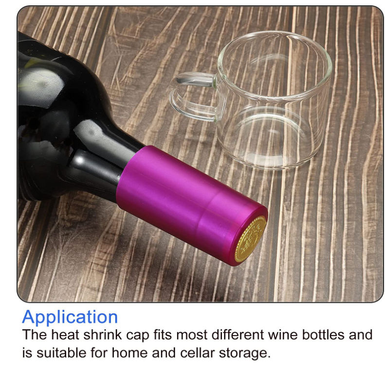 Healthy Lead Free Glass Heat Shrink Capsules Clear Top Caps For Wine Bottles
