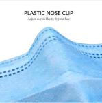 Adult Children Non Woven Face Mask 3 Ply Surgical Face Mask Blue Color