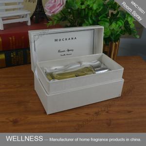 China Beautiful Smelling Room Fragrance Spray In Clear Square Glass Bottle wholesale