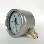 304 SUS Stainless Steel Case Capsule Pressure Gauge 100 Mbar 63mm Low Pressure
