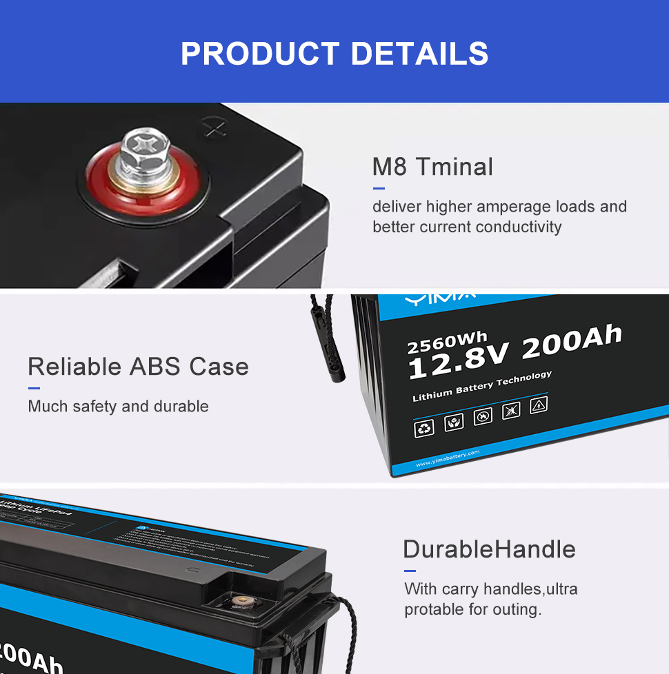 BMS 12.8V 200ah 280ah Golf Car Lithium Battery For Golf Trolley 2560Wh