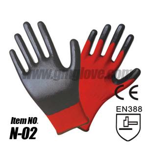 China Black Nitrile Palm Coated Gloves wholesale