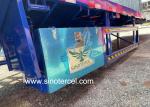 SINOTERCEL 3 Axles Semi Trailer 30t Flatbed Trailer Semi Truck