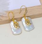 Women Natural Baroque Pearl Necklace Earring Classic Weddings Jewelry Chains