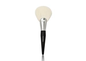 China Goat Hair Fan Luxury Makeup Brushes With Nature Ebony Handle / Brass Ferrule wholesale