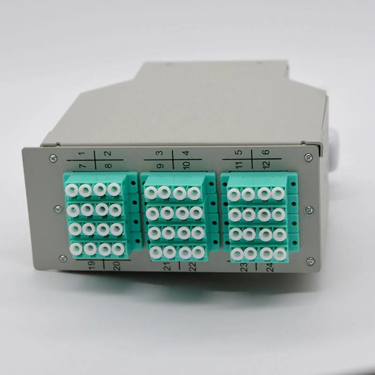 12 Port LC Quad Adapter 48Core Fiber Optic DIN Rail Terminal Box