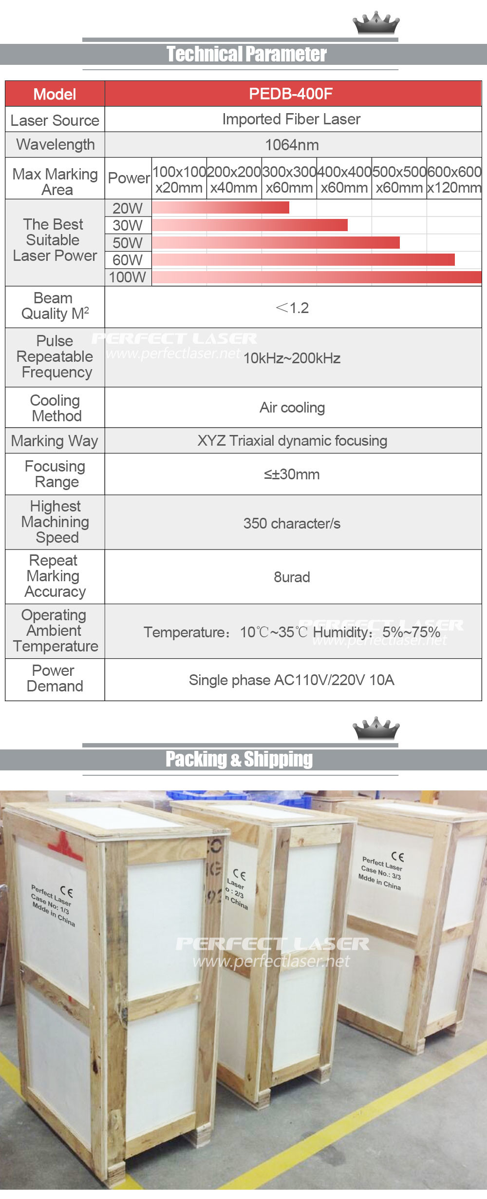 3D Dynamic Focus Fiber Laser Engraving Metal Marking Machine High Speed 30W
