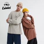 Organic Heavyweight Cotton Hoodie Reflective Camo Crewneck Sweatshirt 310g