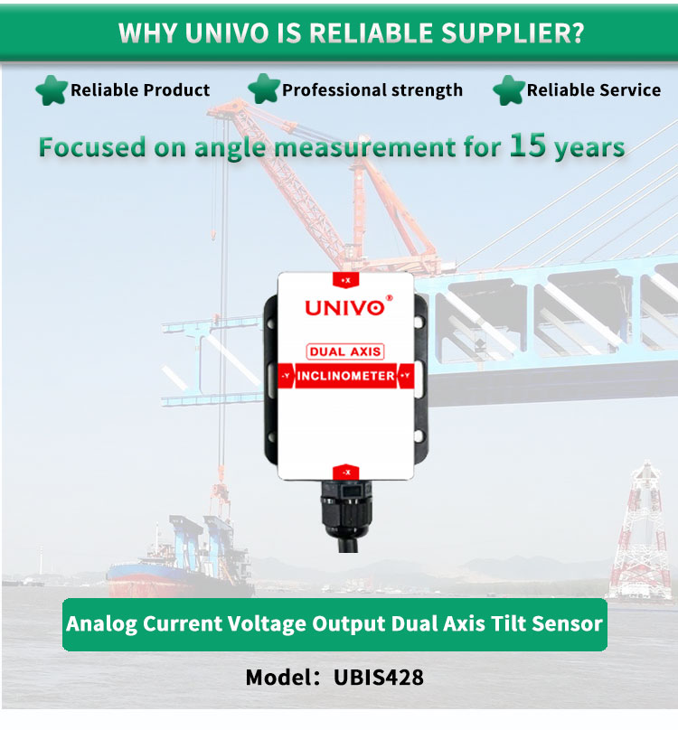 X-Y Measurement UBIS-428Y Dual Axis Inclinometer for High Precision Angle Measurement