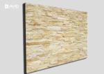 Yellow Sandstone Cultured Stone Wall Cladding Panels Fire Resistance