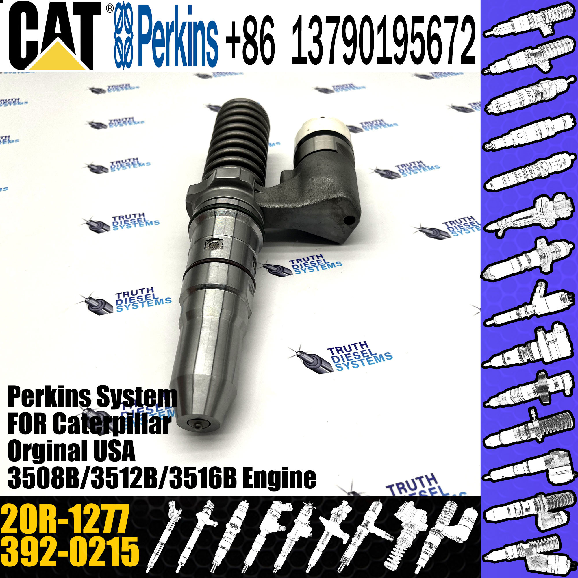 Remanufactured Injector 392-0215 392-0219 20R-1277 FOR engine 3508B/3512B/3516B