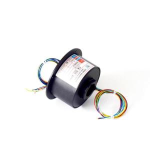China 25.4mm 1500 Rpm Fiber Optic Slip Ring With Black Aluminium Housing wholesale