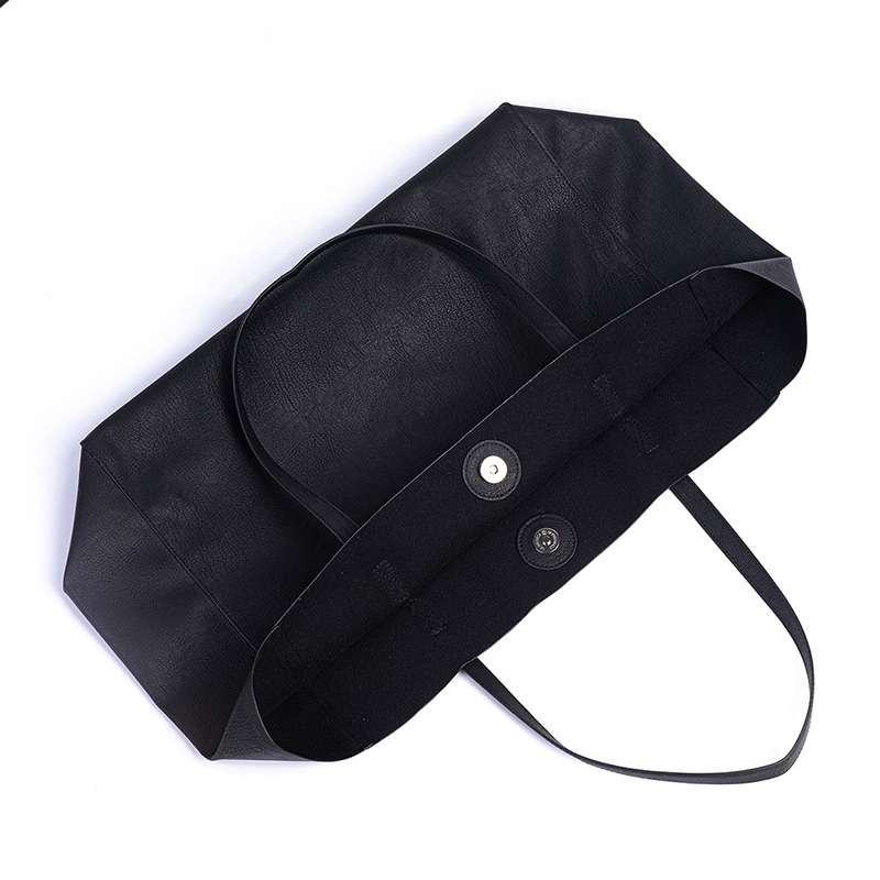 Reusable Women PU Leather Tote Bag L39 x W16 x H30 cm