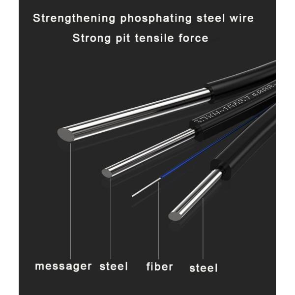 Pre-connectorized Fibre Optic Cable Patch Cord SC Connector FTTH Drop Cable Jumper 1 2 4 CORE factory 2