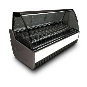 China Explosion Proof 24 Plates Ice Cream Showcase Freezer wholesale
