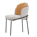 Upholstered Metal Frame Dining Chairs Iron Legs Italian Design 530x590x830mm