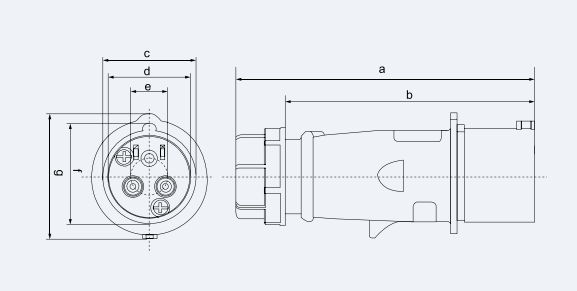 CEE/IEC Industrial Plug Screw Connection IP44 Waterproof Couplers