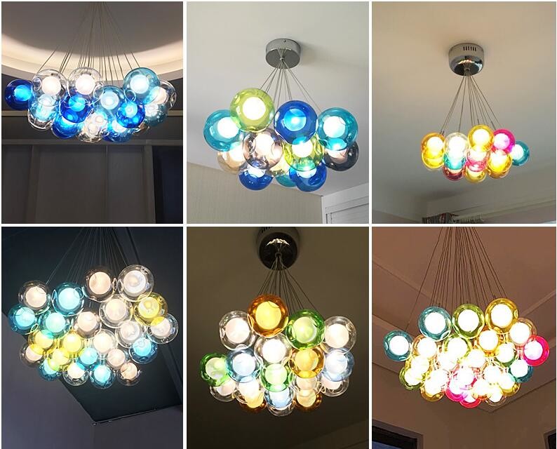 Modern Ball Pendant Light G4 for Living Room Dining Home Decoration 28 Cluster Pendant Light(WH-GP-137)