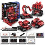 Indoor-Outdoor Electric Toy 5-in-1 Stunt Robot for Educational Building Block