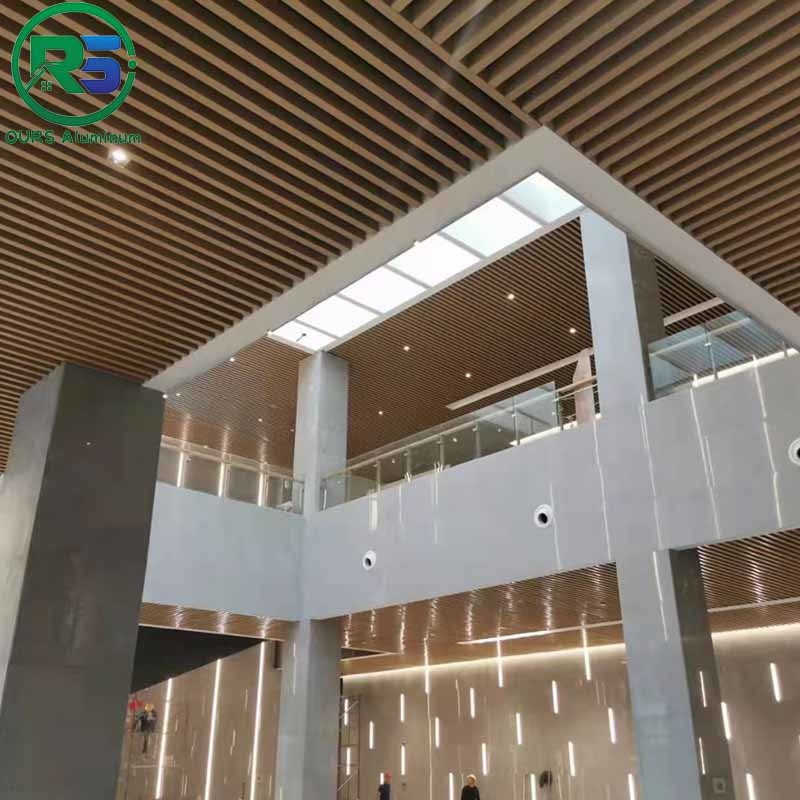 Elegant Suspended Metal aluminium strip false ceiling For Gym Ceiling