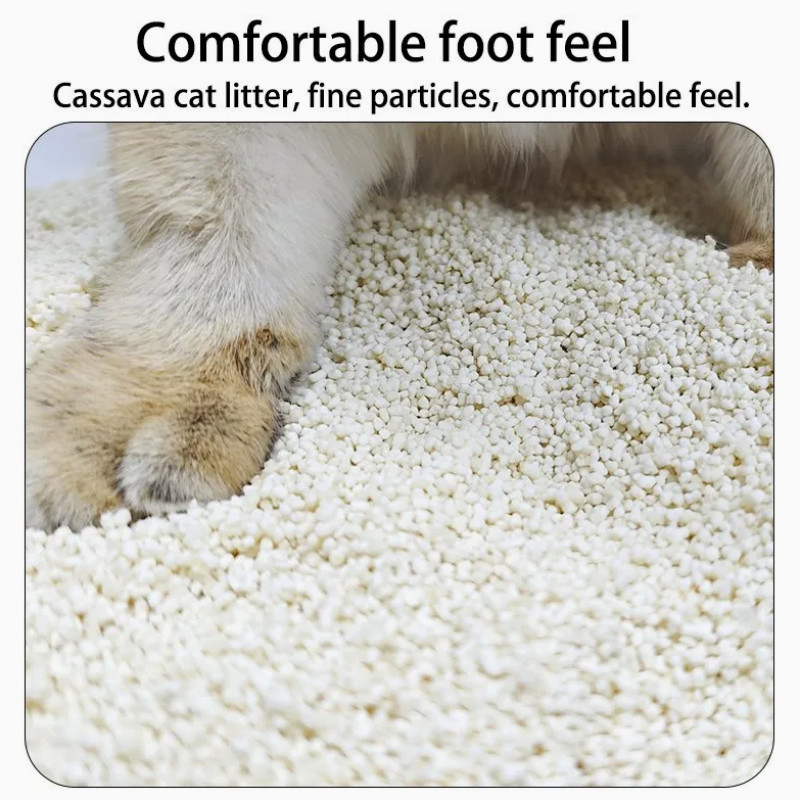 No Harmful Cassava Cat Litter Odor Control Tofu Based Cat Litter