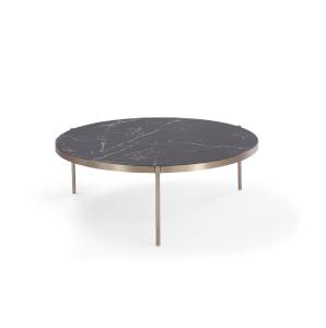 China Powder Coated Iron Frame Coffee Table Industrial Style Round Metal Side Table wholesale