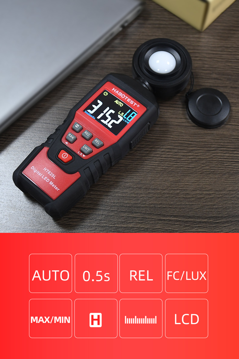 1000FC Digital Lux Meter , 1000 Lux Digital Illuminance Meter