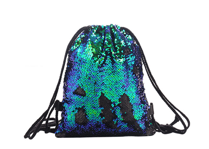 Sequins symphony color ladies drawstring backpack outdoor bag sports backpacks