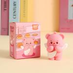 Cartoon Animal Pendant Key Ring Silicone Keychain in Various Colors for Women