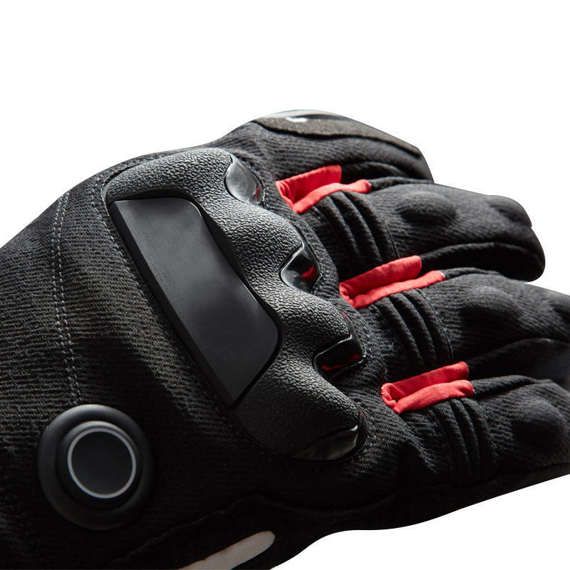 Battery Liner Leather Heated Rechargeable Motorcycle Gloves Breathable
