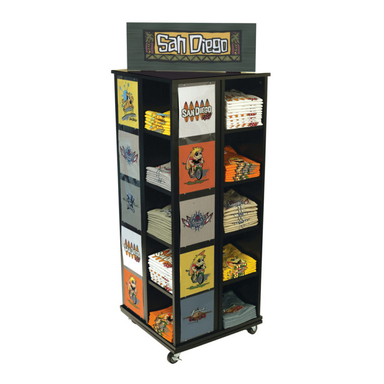 Custom Vitamin Products Display Stand Floorstanding Wooden Display Shelf for Drug Store