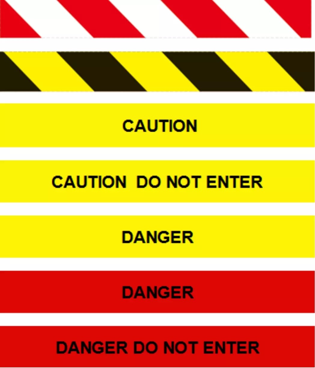 100m 200m Safety Plastic Barrier Tape Yellow Red Green Black Any Color