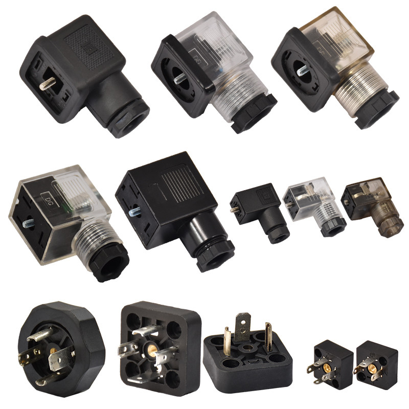 3PE 2PE Solenoid Valve Connector PG7 PG9 Plug Base Screw Waterproof Connector