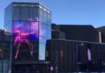Indoor Thin Led Curtain Advertising Display Screen Transparent P10