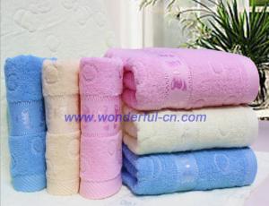 China 3D Jacquard luxury decorative butterfly cotton bath towels wholesale