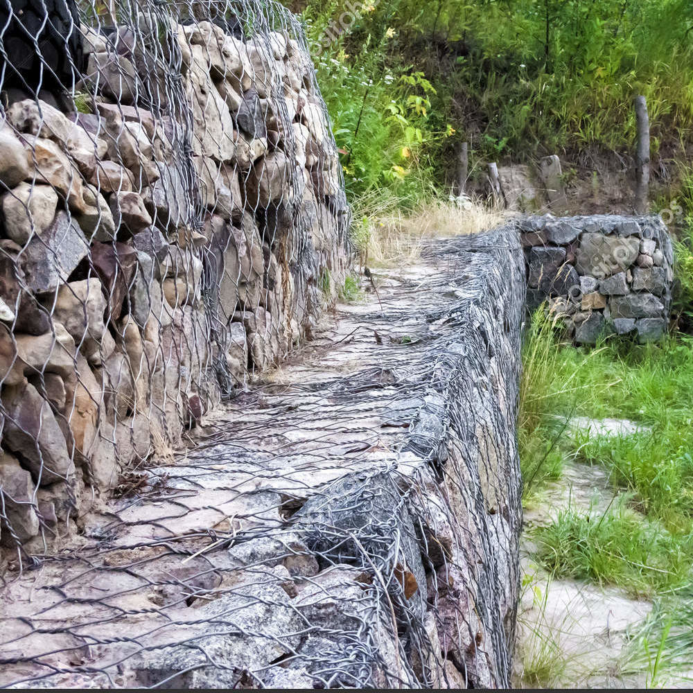 Marine Seawall Protection 2x1x1m Galvanized Gabion Basket High Durability