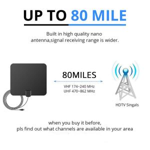 China ABS Black USB IEC HDTV antenna Remote Controlled Indoo HDTV Antenna wholesale