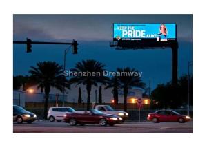 China IP65 P20 Unipole Outdoor Street LED Billboard with Steel Cabinet , Video LED Display wholesale