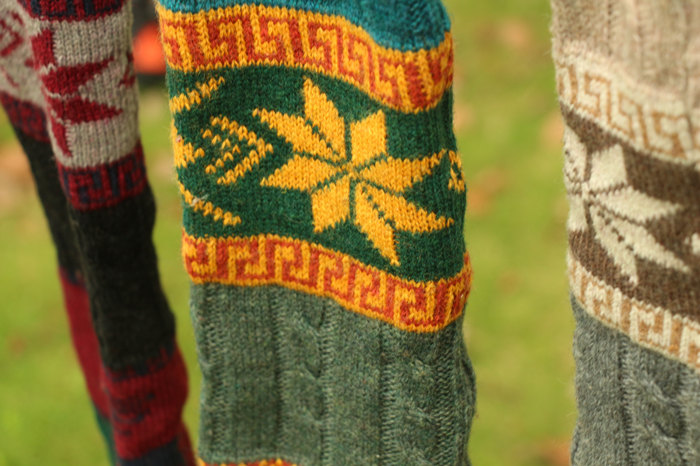 women deer snowflake jacquard knit boot socks wood feel casual wool acrylic, socks, warmer