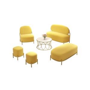 China Elegent Velvet Fabric Modern Living Room Sofa Set Scandinavian Style wholesale