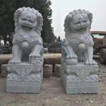 Gate Door Natural Marble Lion Sculpture Hand Carved