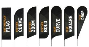 China 230gsm Polyester Teardrop Advertising Flags Waterproof CMYK Printing wholesale