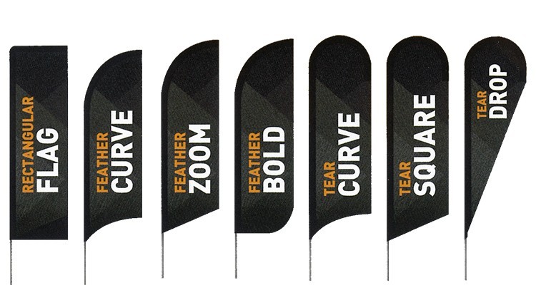 230gsm Polyester Teardrop Advertising Flags Waterproof CMYK Printing