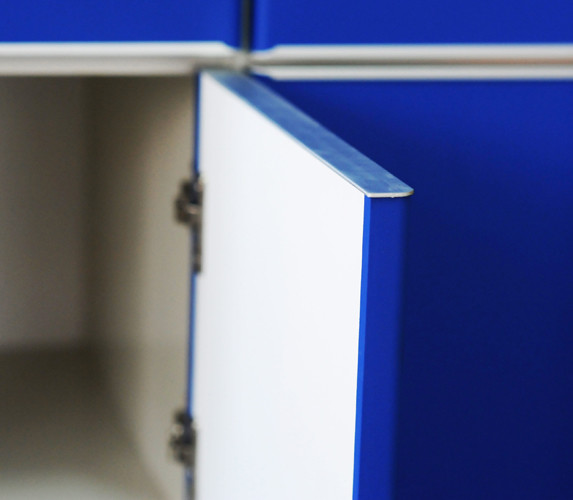 1 Tier Beige Blue Employee Storage Lockers Strong / Durable For Hospitals