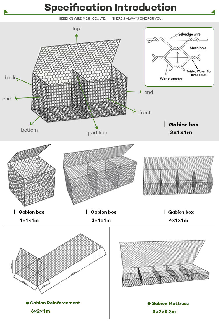 Free Sample Send Gabion Basket Woven Hexagonal Mesh Wire With Wooden Pallet Package