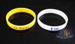 Reflective Custom Printed Silicone Wristbands , Custom Rubber Band Bracelet