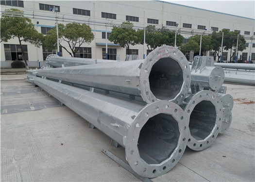 Polygonal Q345 Q460 Electrical Power Pole Hot Dip Galvanized ISO Certificates
